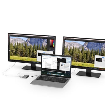 Bộ chuyển đổi USB-C sang HDMI và VGA Lention C51sHV, xám C51sHV-GR-6