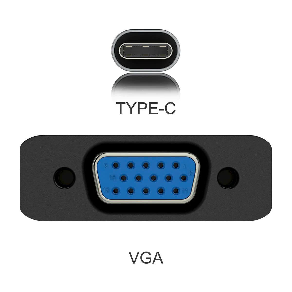 Bộ chuyển đổi USB-C sang VGA Lention CU108V-2