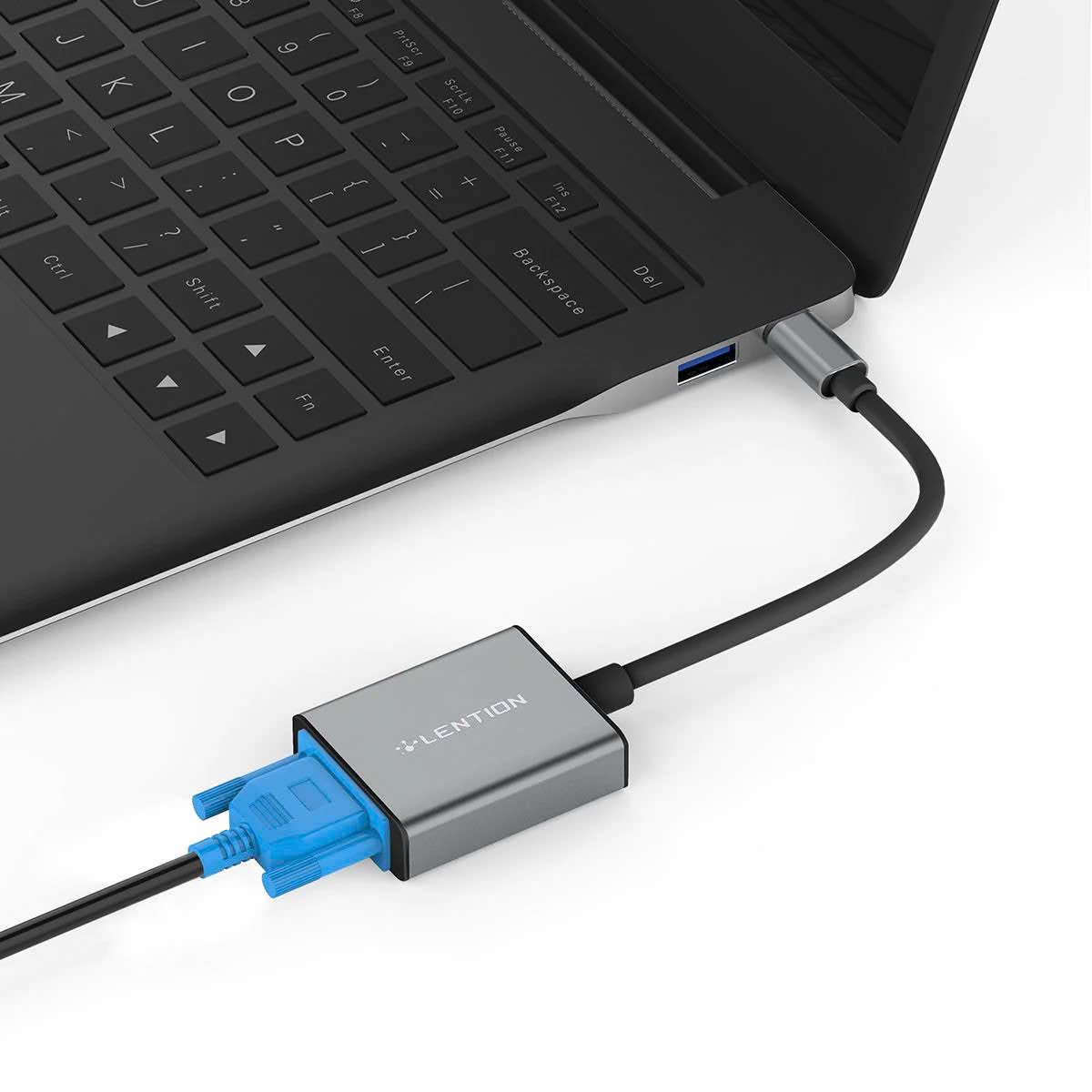 Bộ chuyển đổi USB-C sang VGA Lention CU108V-3