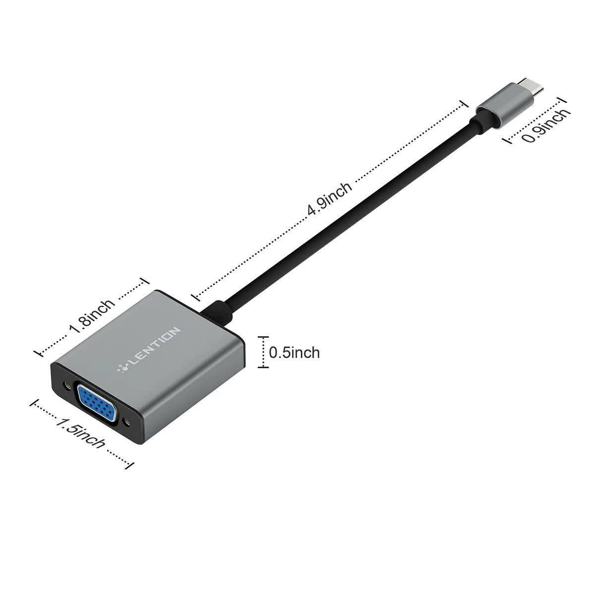 Bộ chuyển đổi USB-C sang VGA Lention CU108V-5