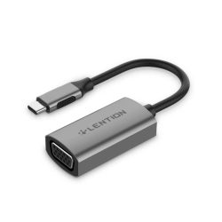 Bộ chuyển đổi USB-C sang VGA Lention CU606V, xám
