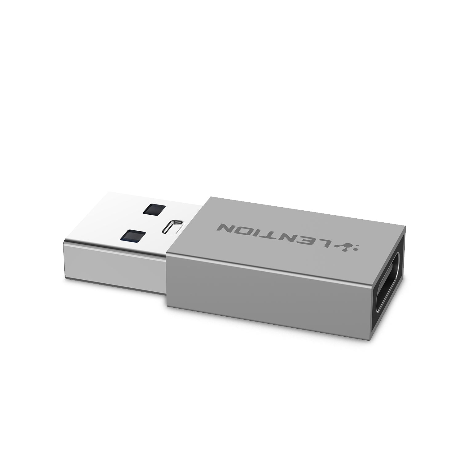 Đầu chuyển đổi USB-A to USB-C Lention H3-GR, xám-2