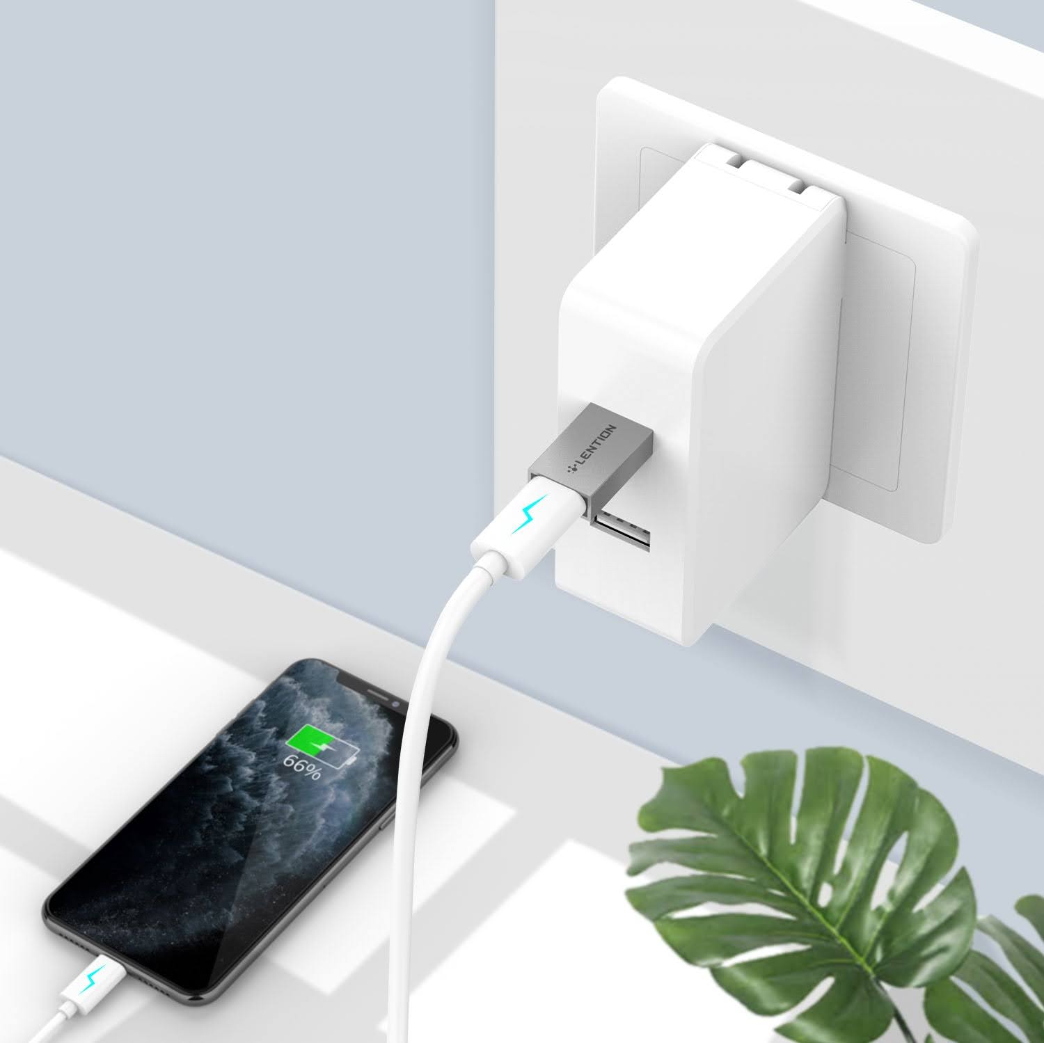 Đầu chuyển đổi USB-A to USB-C Lention H3-GR, xám-3