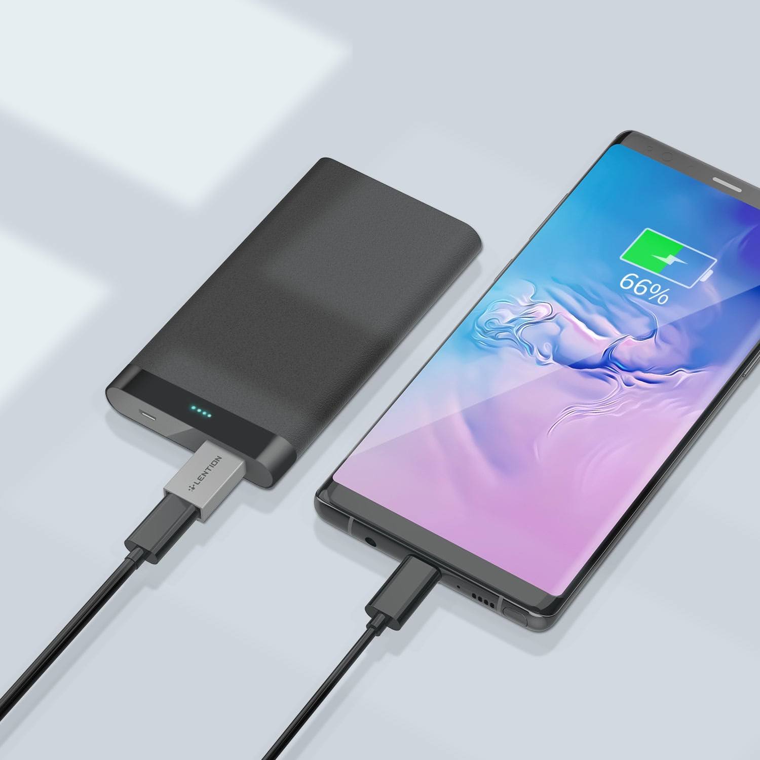 Đầu chuyển đổi USB-A to USB-C Lention H3-GR, xám-4