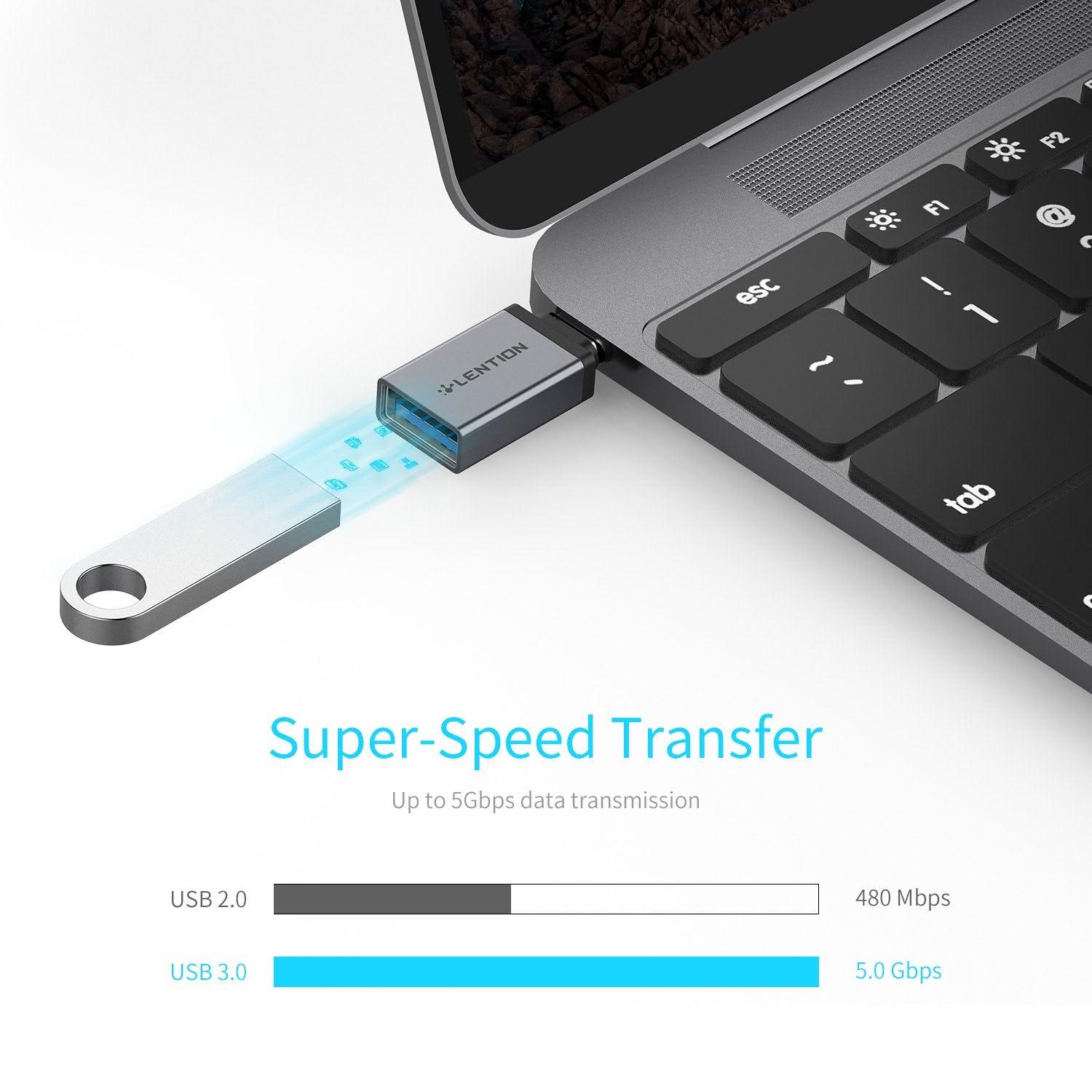 Đầu chuyển đổi USB-C to USB-A Lention C3-2