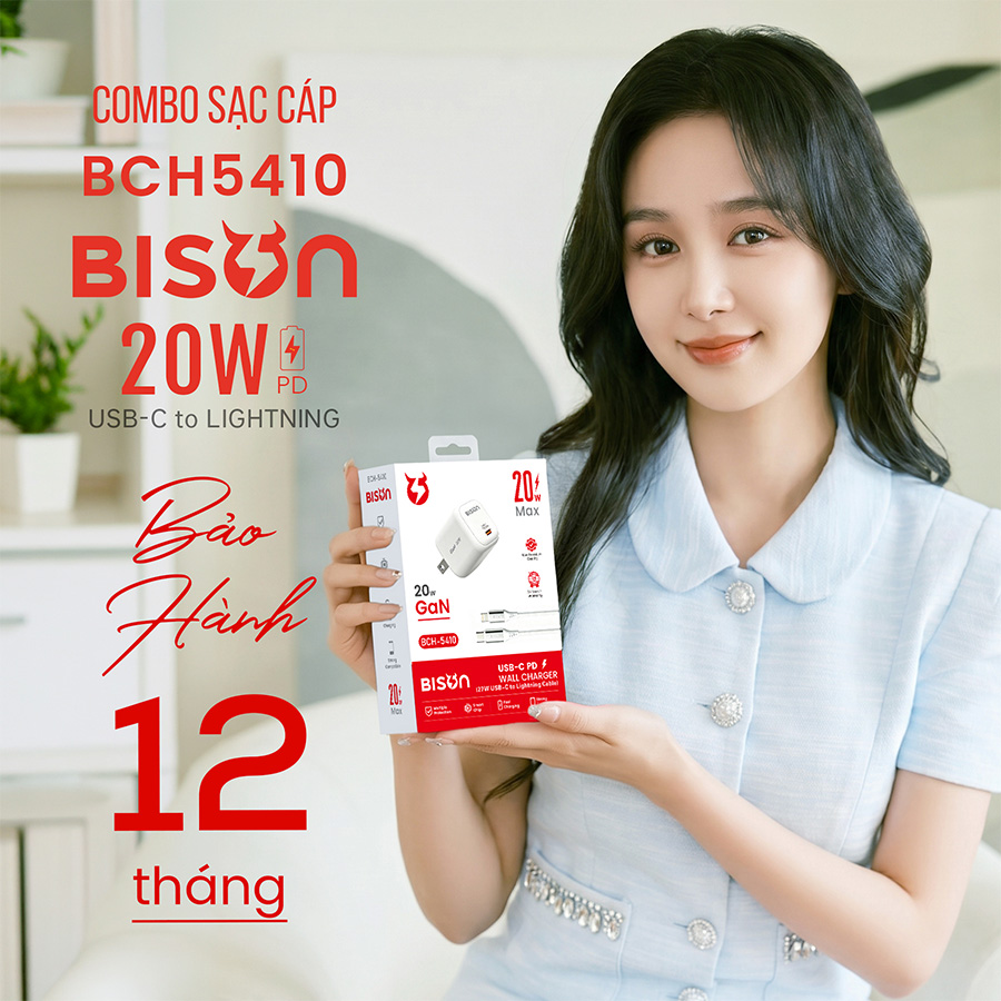 Combo sạc cáp Bison 20W USB-C, cáp sạc 27W bọc dù, BCH5410 (9)